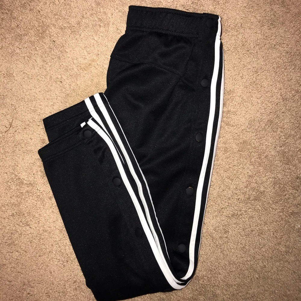 Black Adidas Button Joggers